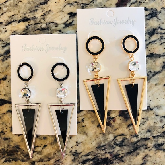 Triangle Earrings - Picture 2 of 7